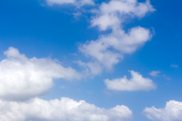 Image showing Blue sky and white fluffy clouds.