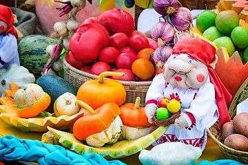 Image showing Harvest vegetables sold at the fair