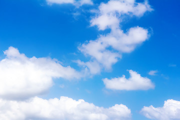 Image showing Blue sky and white fluffy clouds.