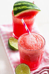 Image showing Watermelon and lime drink