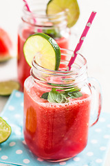 Image showing Watermelon and lime drink