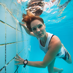 Image showing Underwater in a pool