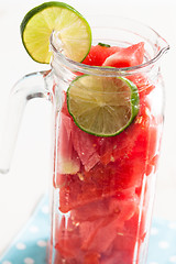 Image showing Watermelon and lime drink