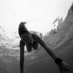 Image showing Underwater in a pool