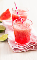 Image showing Watermelon and lime drink