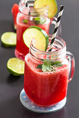 Image showing Watermelon and lime drink