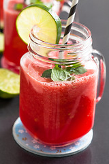 Image showing Watermelon and lime drink