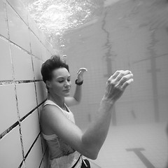 Image showing Underwater in a pool