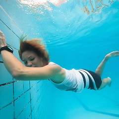 Image showing Underwater in a pool