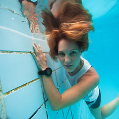 Image showing Underwater in a pool