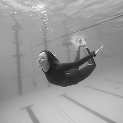 Image showing Underwater in a pool