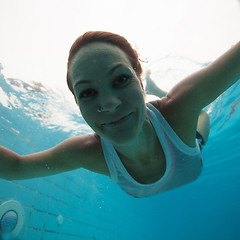 Image showing Underwater in a pool