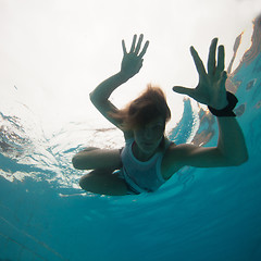 Image showing Underwater in a pool