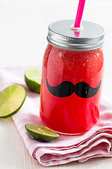 Image showing Watermelon and lime drink