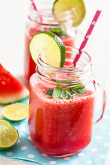 Image showing Watermelon and lime drink