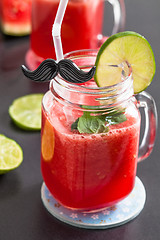 Image showing Watermelon and lime drink