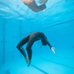 Image showing Underwater in a pool