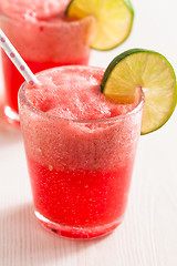 Image showing Watermelon and lime drink