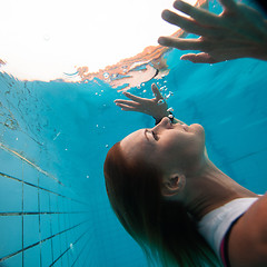 Image showing Underwater in a pool