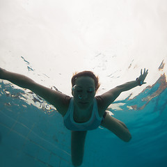 Image showing Underwater in a pool