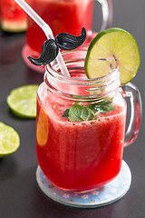 Image showing Watermelon and lime drink