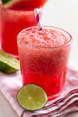 Image showing Watermelon and lime drink