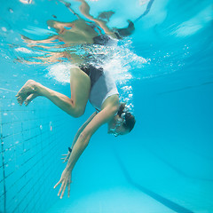 Image showing Underwater in a pool