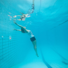 Image showing Underwater in a pool