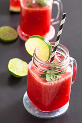 Image showing Watermelon and lime drink