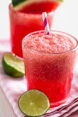 Image showing Watermelon and lime drink