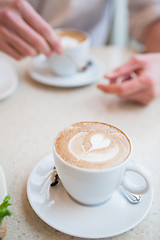 Image showing Cups of delicious coffee