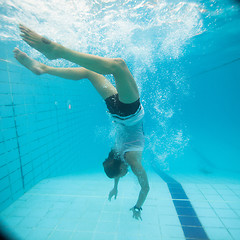 Image showing Underwater in a pool