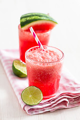 Image showing Watermelon and lime drink