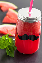 Image showing Watermelon and lime drink