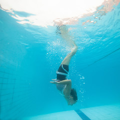 Image showing Underwater in a pool