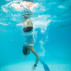 Image showing Underwater in a pool