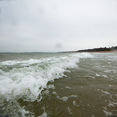Image showing Baltic sea on a stormy day