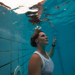 Image showing Underwater in a pool