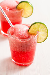 Image showing Watermelon and lime drink