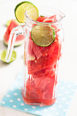 Image showing Watermelon and lime drink