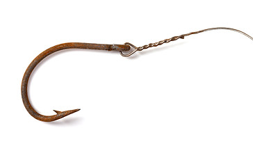 Image showing Rusty old fish hook