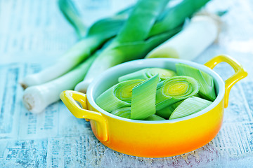 Image showing raw leek