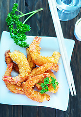 Image showing fried shrimps 