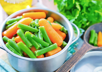 Image showing carrot and green beans