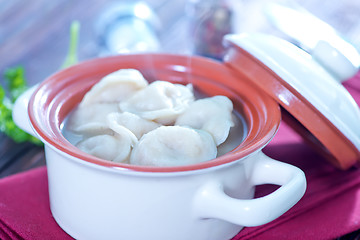 Image showing pelmeni with meat