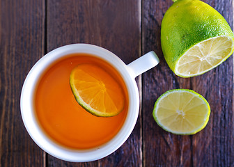 Image showing tea with lemon