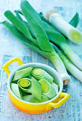 Image showing raw leek