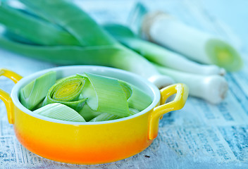 Image showing raw leek