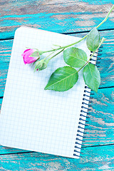 Image showing rose and note