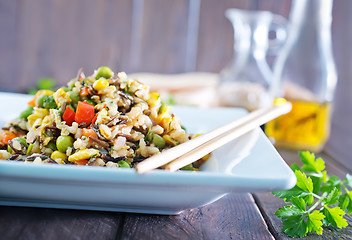 Image showing fried rice with vegetables